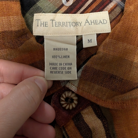 Vintage The Territory Ahead Button Up Men's NWOT M - Picture 5 of 5